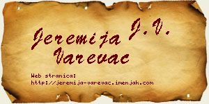 Jeremija Varevac vizit kartica